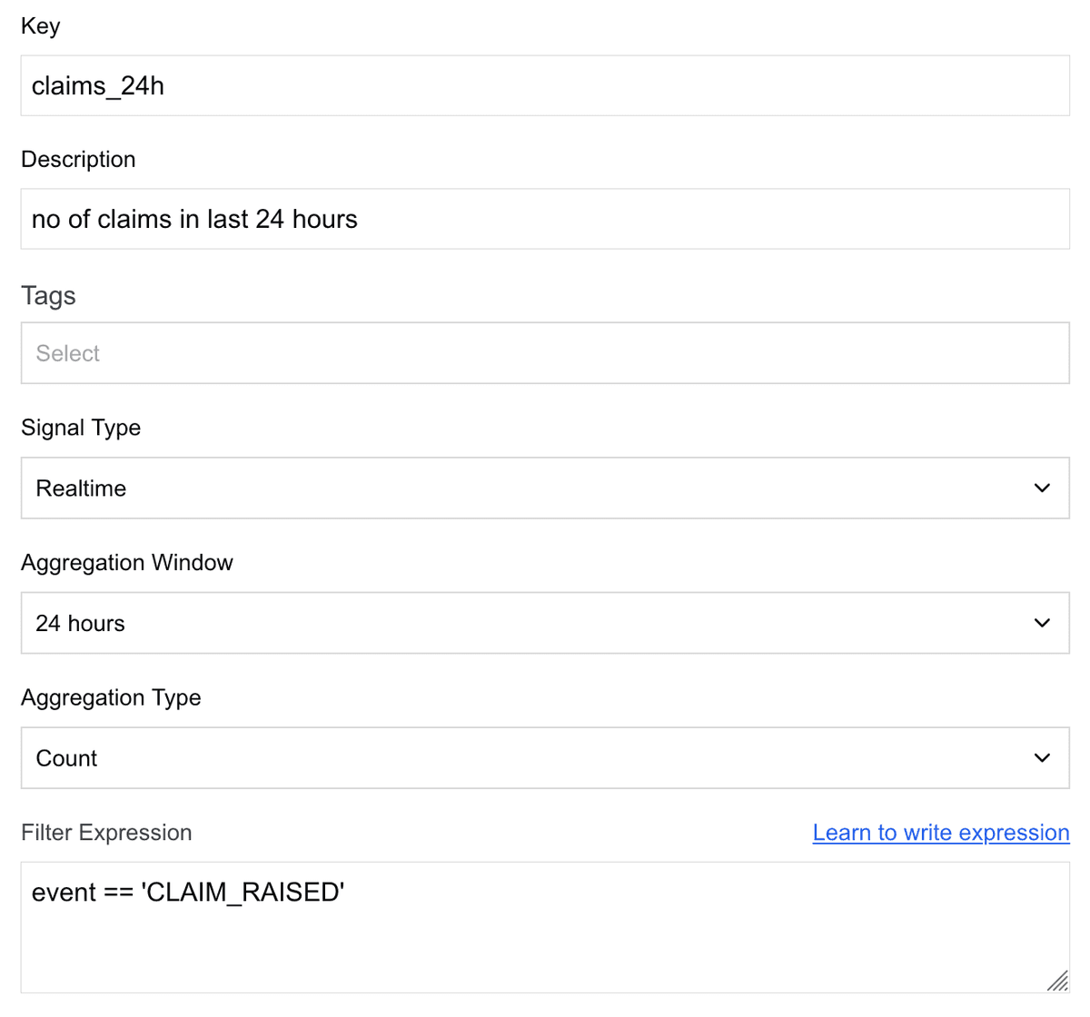no of claims in last 24 hours