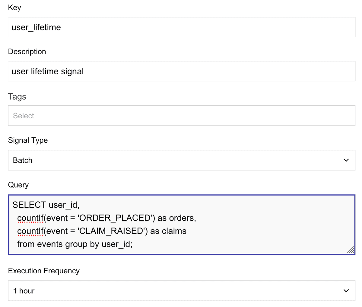 user lifetime signals